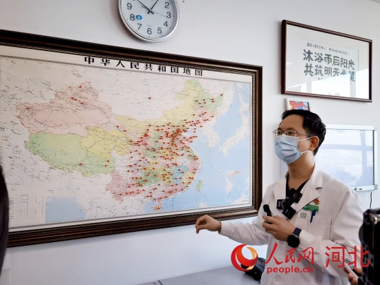 北京兒童醫(yī)院保定醫(yī)院接診的患者來源地。人民網(wǎng) 朱延生攝